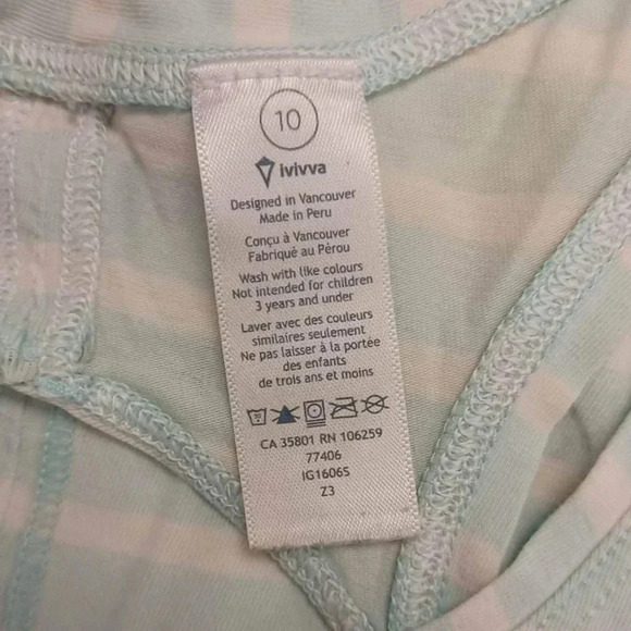 Ivivva Lululemon  Aqua Striped Tank Top Size 10 - Picture 4 of 5